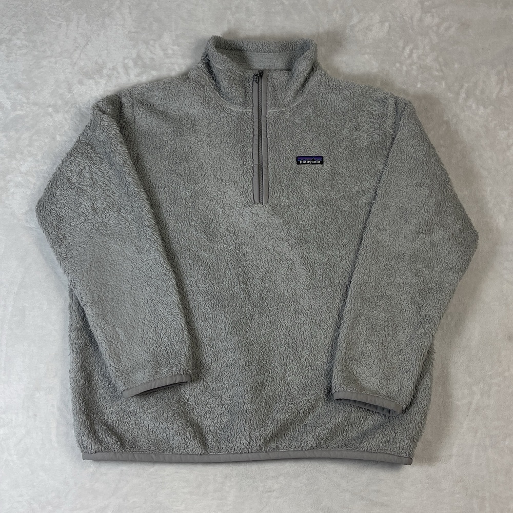 Patagonia Los Gatos Women's Grey 1/4 Zip Fleece Pullover Jacket Size XL